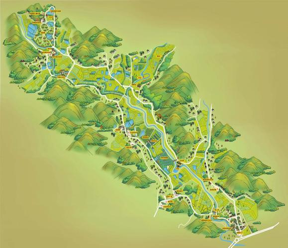 河南手绘地图智慧景区