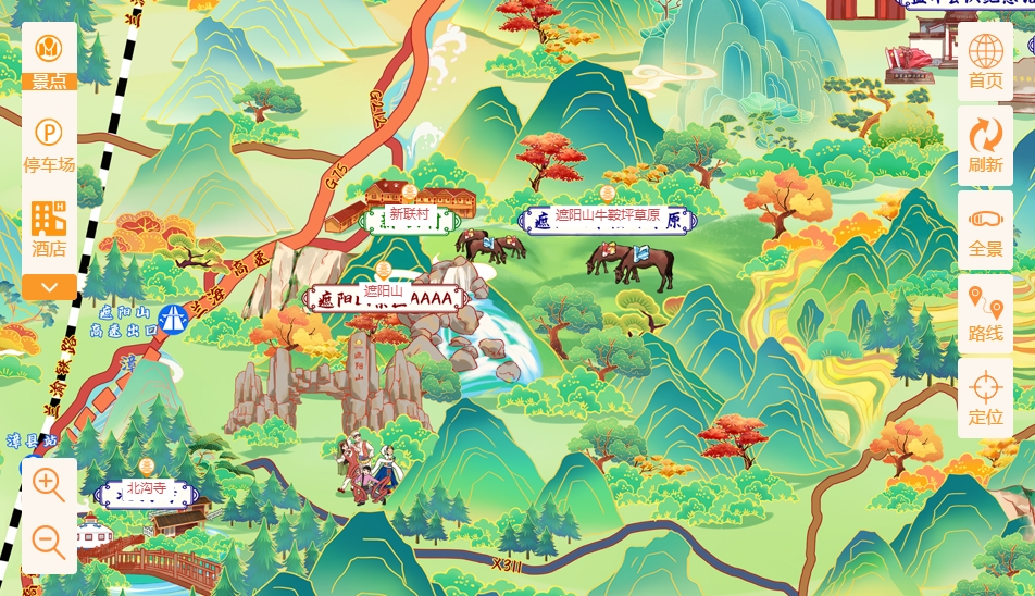 河南手绘地图：智慧景区智能化需求的深度挖掘